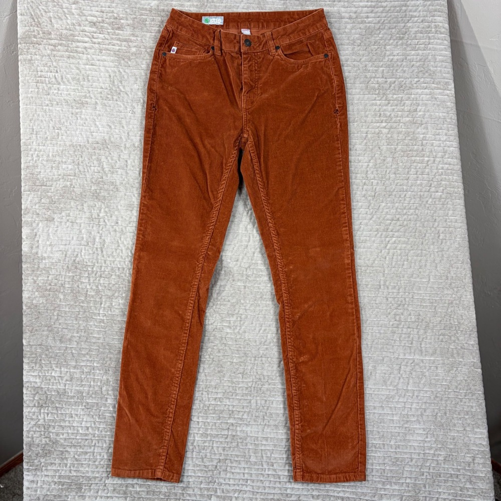 Stio Rivet Corduroy Pants Womens 4R Rust Orange Slim Fit FW24FOC2 100060-210